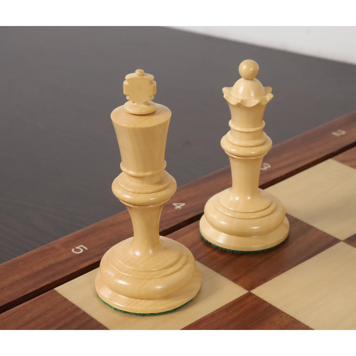 Botvinnik Flohr-I Soviet 1933 Chess Set- Chess Pieces Only - Golden Rosewood - 3.6" King From Royal Chess Mall