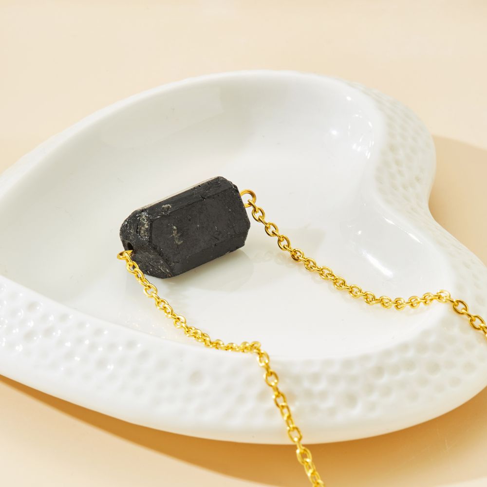BLACK TOURMALINE CRYSTAL NECKLACE from Ashlen