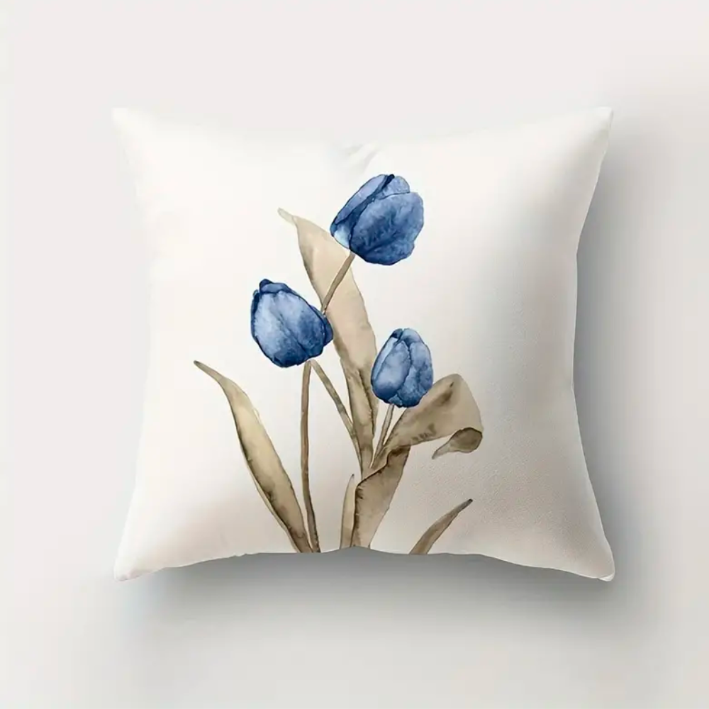 Blue Flowers Cushion Covers from Moderny