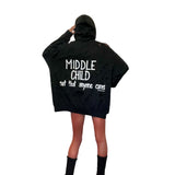 'MIDDLE' PAINTED HOODIE from Wren + Glory