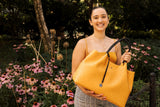 Naomi - Hot Pink Vegan Leather Tote Bag from Gunas New York