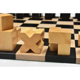 Bauhaus 1923 Combo Chess Set - Ebonised Boxwood Chess Pieces + Ebony Chess Board From Royal Chess Mall
