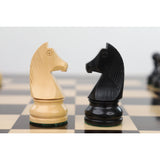 3.9" Tournament Chess Set Combo -Pieces in Ebonised boxwood with Board and Box from Royal Chess Mall