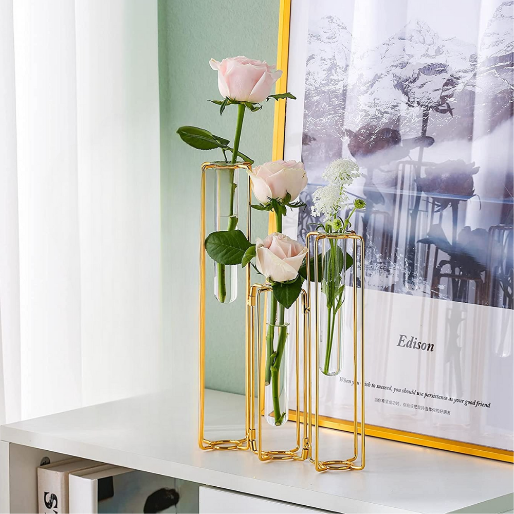 Metal Tube Flower Vase from Moderny