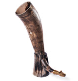 Curved Drinking Horn Bundle with Stand & Holster from Norse Tradesman