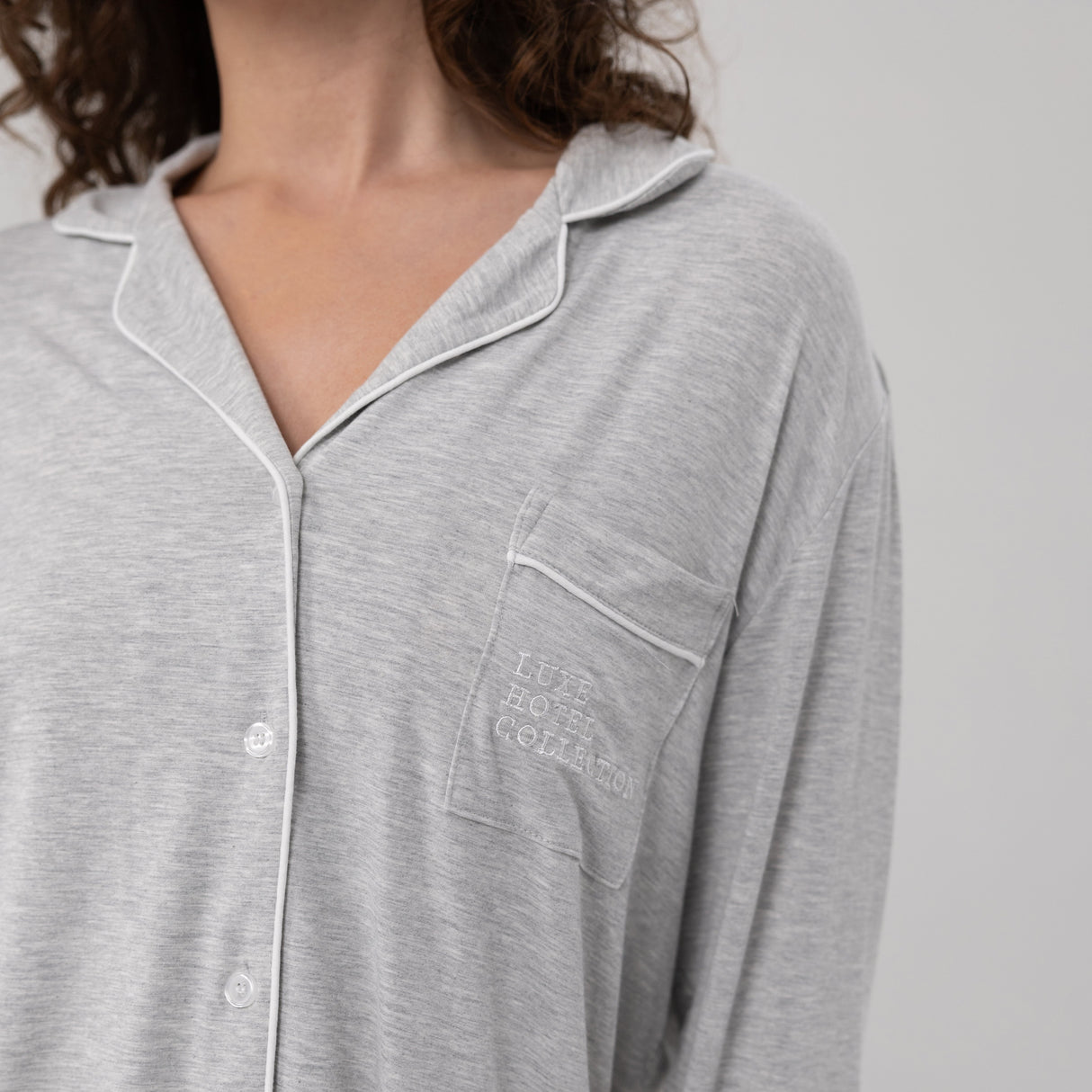 Women's Luxe Bamboo Long PJ Set from Hotel Collection