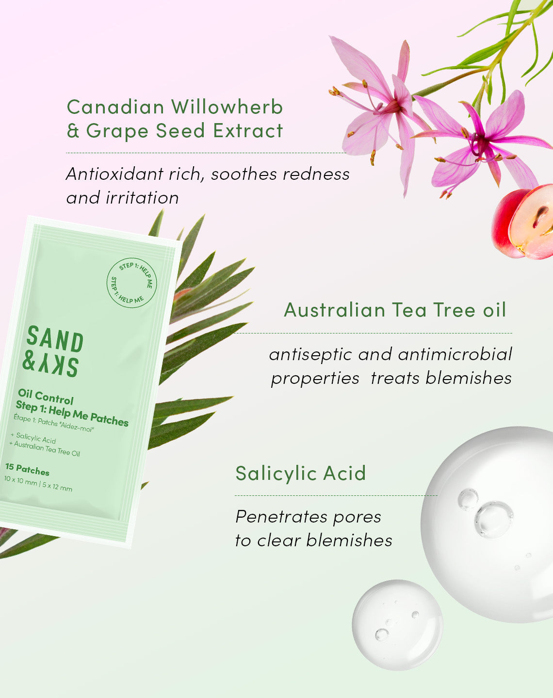 Oil Control Dual Action Blemish Patches From Sand and Sky