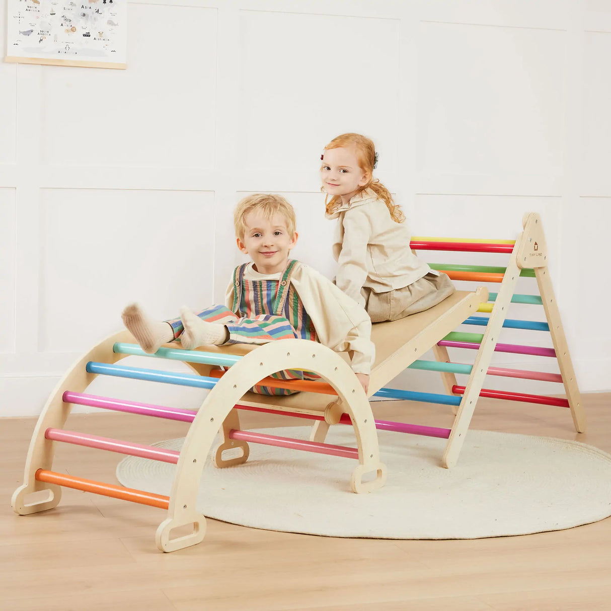 Tiny Land® 7-in-1 Rainbow Climbing Set From Tiny Land