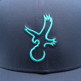 Navy/Teal Eagle Performance Hat from Talon Golf LLC