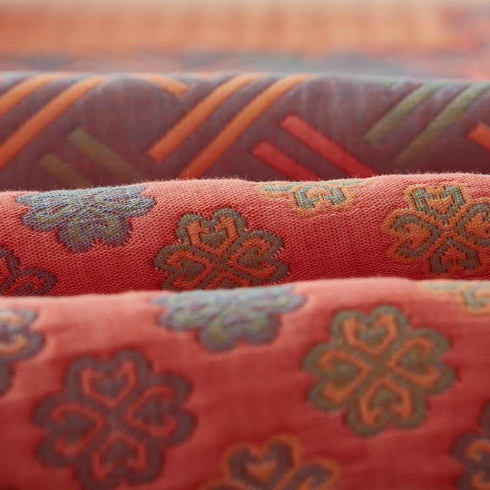 Reversible Colorful Cotton Square Quilt from Moderny