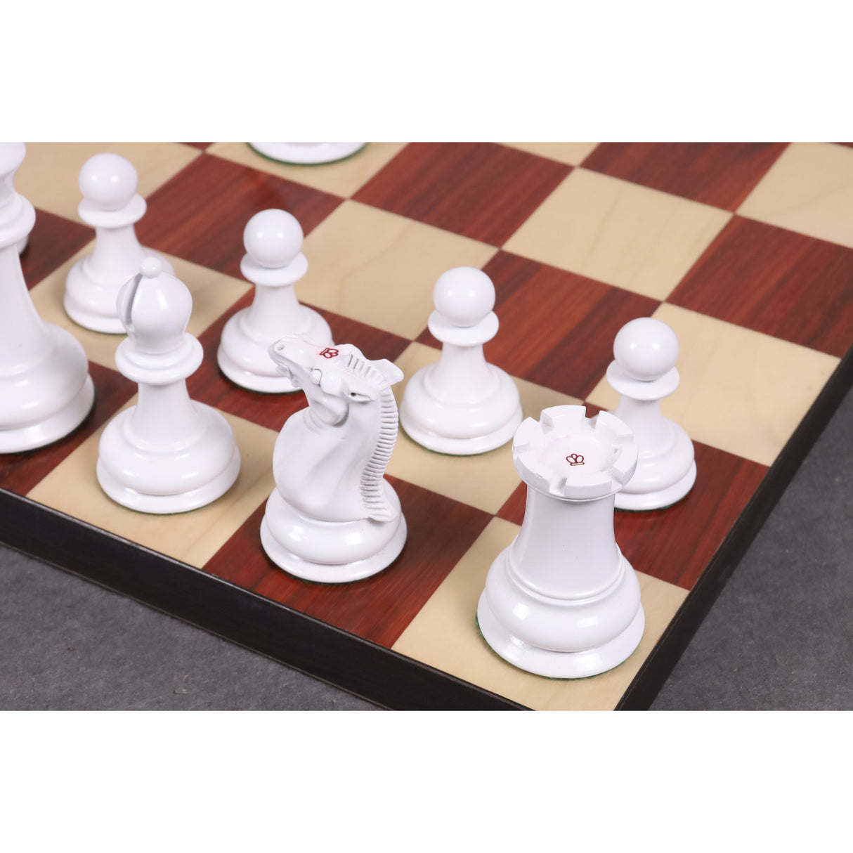 Jacques Cook Staunton Collectors Chess Set- Chess Pieces Only 1849  - Red & White - 3.75" From Royal Chess Mall