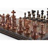Brass 12" Metal Luxury Chess Pieces & Board Set- French Staunton -Copper & Black From Royal Chess Mall