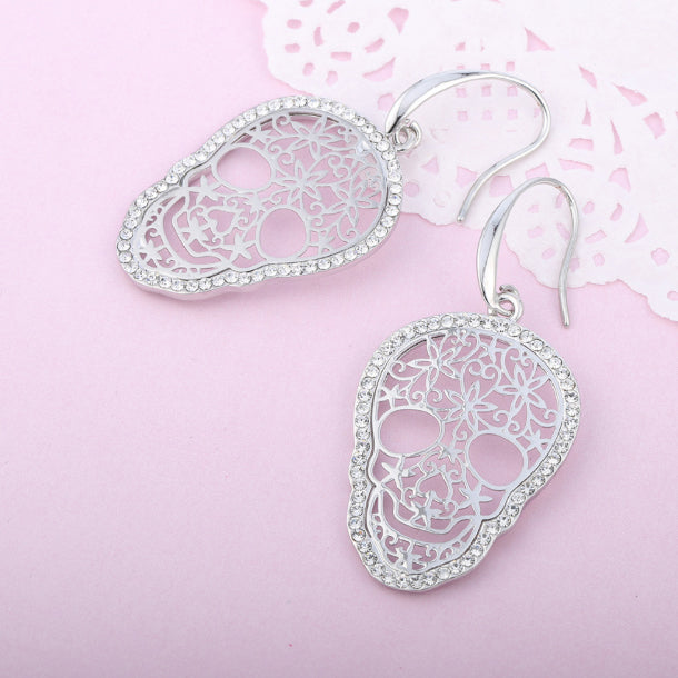Sugar Skull Drop Earrings from Zapps Clothing