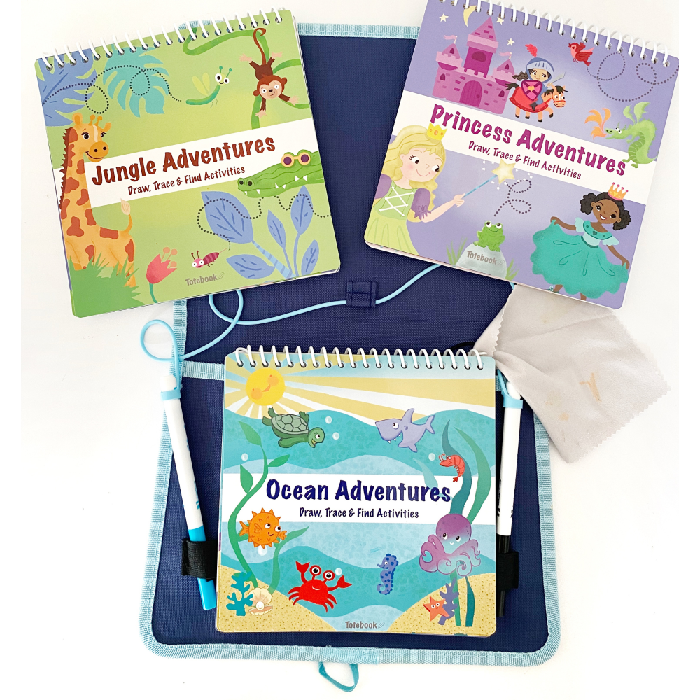 Totebook Kids Dry Erase Activity Kit - Set of 3 Books from UnbuckleMe®