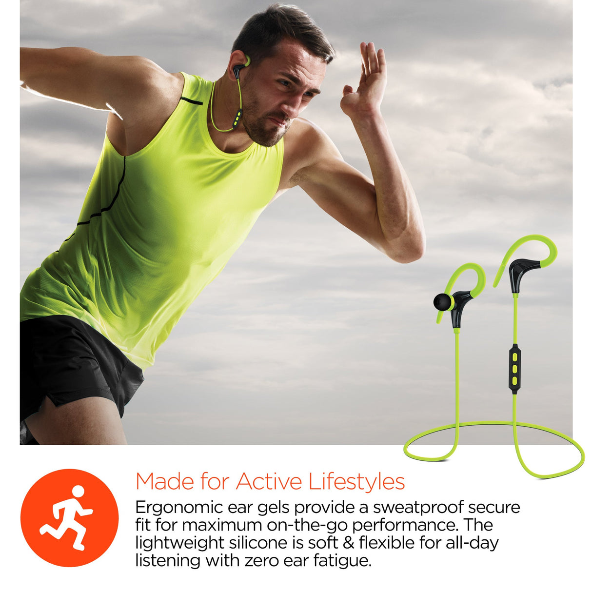 HyperGear Marathon Sport Wireless Bluetooth Earphones (MARPHONES-PRNT) from Jupiter Gear