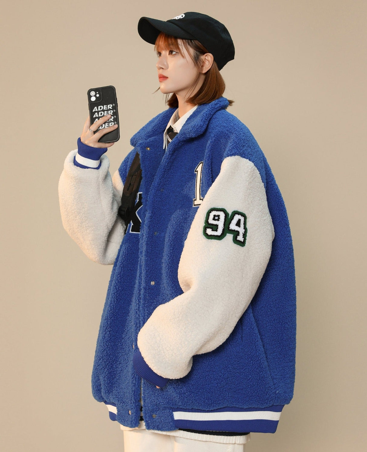 Women's Year 94 Furry Varsity Jacket from Niepce Inc
