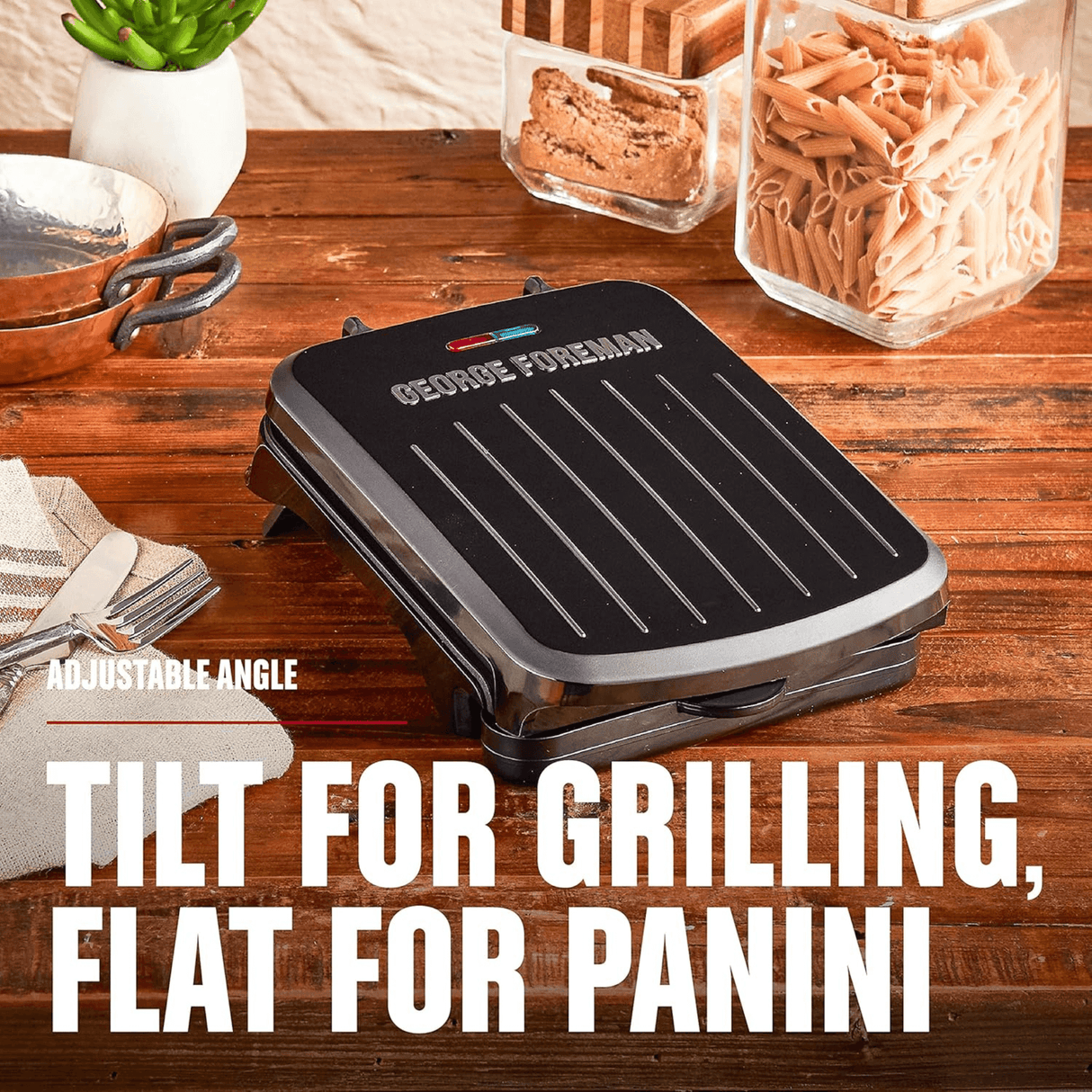 George Foreman 2-Serving Classic Plate Electric Indoor Grill and Panini Press from Jupiter Gear Home