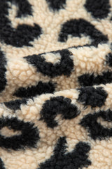 Black Leopard Print Sherpa Vest Coat From MsDressly