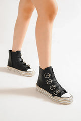 Beast Fashion Multi-Buckle Straps Studded Platform Sneakers from My Pampered Life Seattle