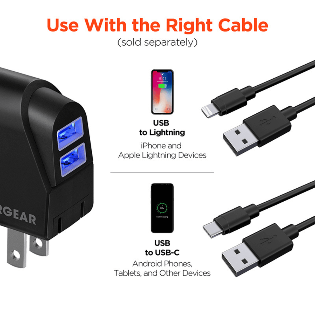 HyperGear Hybrid 2.1A Dual USB Car/Wall Charger from Jupiter Gear Home