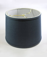 Hardback Shallow Drum Lamp Shade Textured Slate 12"W x 8"H from LampsUSA