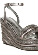 My Bliss Rhinestone Studded Wedge Sandals from My Pampered Life Seattle