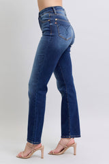 Judy Blue Full Size Washed Straight Leg Jeans with Pockets from Enfance-Heureuse