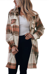 Casual Loose Fit Plaid Shirt Coat from MsDressly