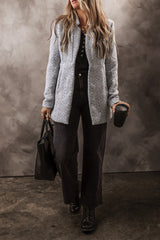 Aitana Lapel Collar Long Jacket with Pocket from Threaded Pear