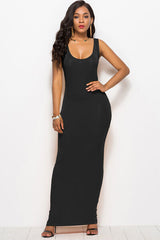 Scoop Neck Wide Strap Maxi Dress from Enfance-Heureuse