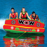WOW Sports Bingo 1-3 Person Towable Water Tube For Pool and Lake (14-1070)