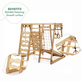 6in1 Indoor Jungle Gym for Toddler: Playground + Swings Set + Slide Board + Rope + Stairs from Goodevas