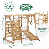 6in1 Indoor Jungle Gym for Toddler: Playground + Swings Set + Slide Board + Rope + Stairs from Goodevas