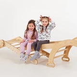 6in1 Montessori Climbing Set: Triangle Ladder + Arch/Rocker + Slide/Ramp + Net + Cushion + Art Addition from Goodevas