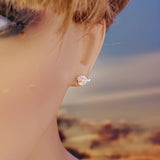 6mm Silver Spiral Crystal Stud Earrings from Alexa Martha Designs