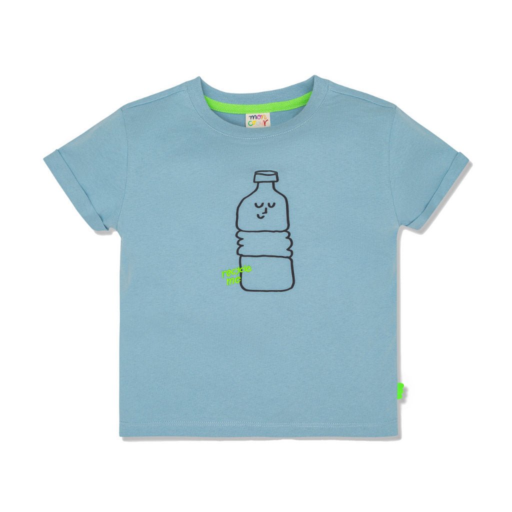 Bottle Kid T-Shirt - Slate Blue/bottle from Manymoons