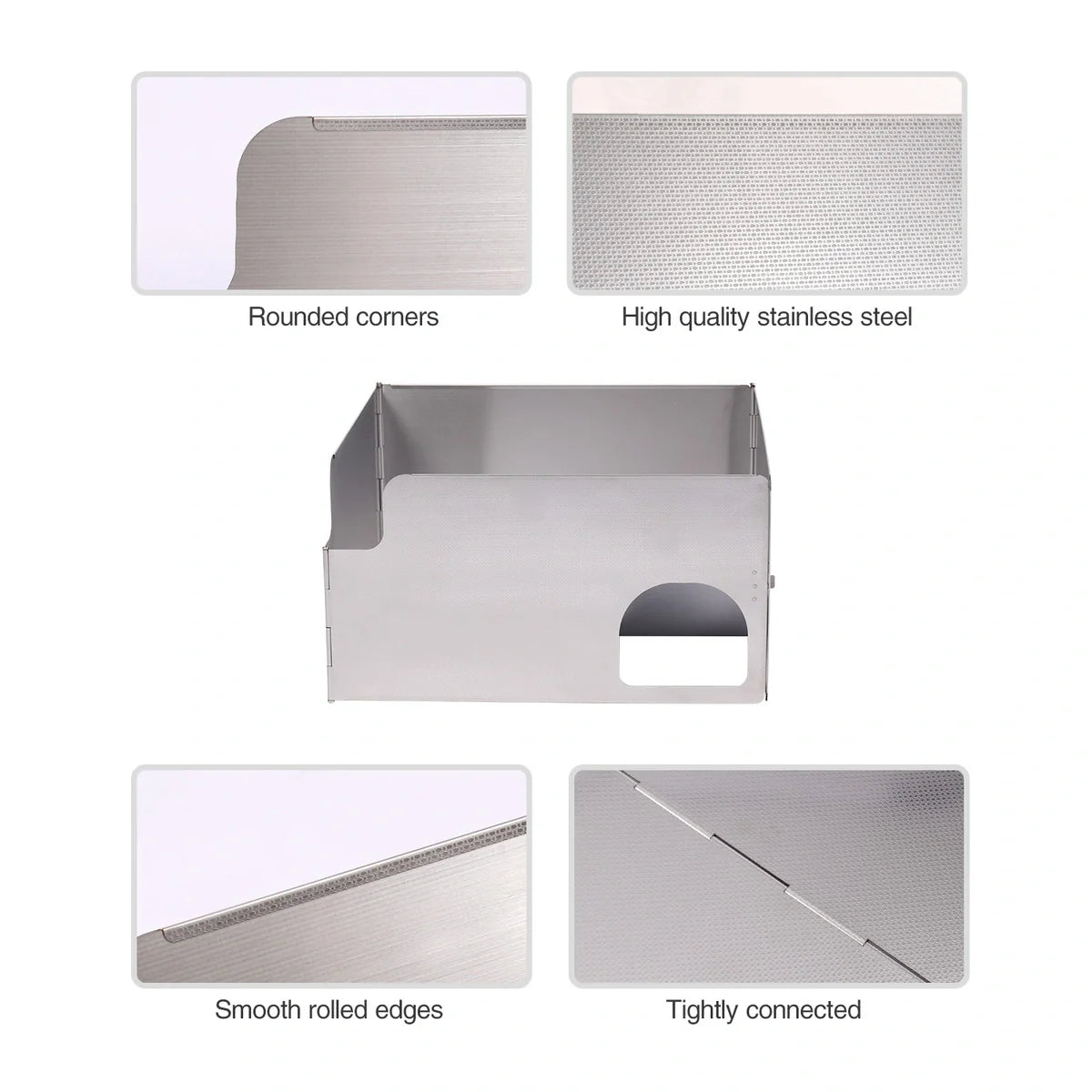 Folding Stainless Steel Stove Windscreen for Outdoor From Redcamp