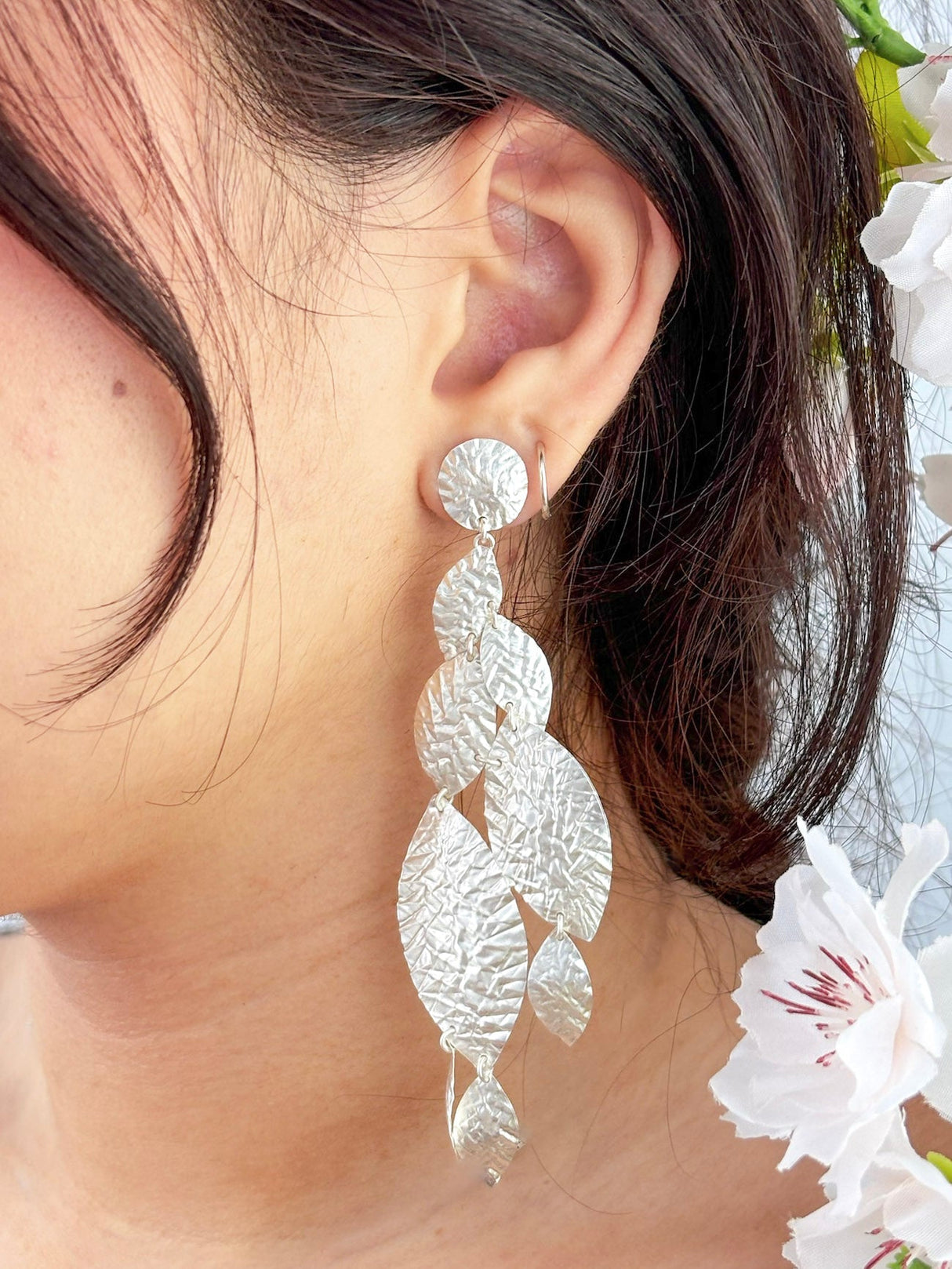 Cascading Leaf Statement Earrings from Ash & Rose