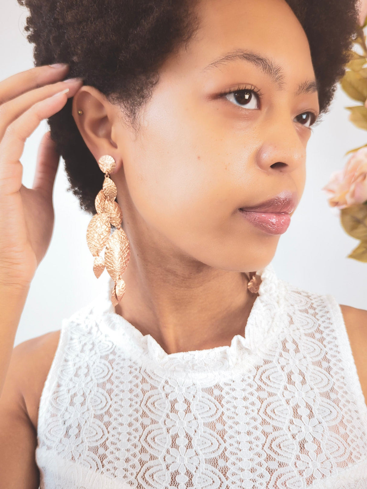 Cascading Leaf Statement Earrings from Ash & Rose