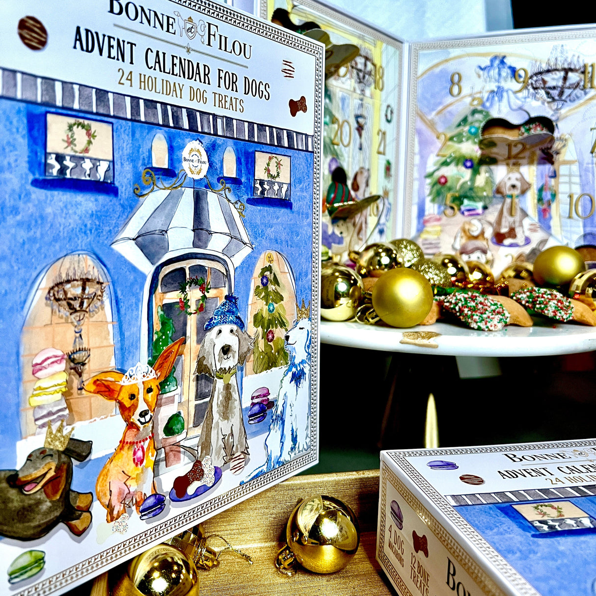 Dog Treats Advent Calendar - 24 Holiday Treats for Dogs from Bonne et Filou