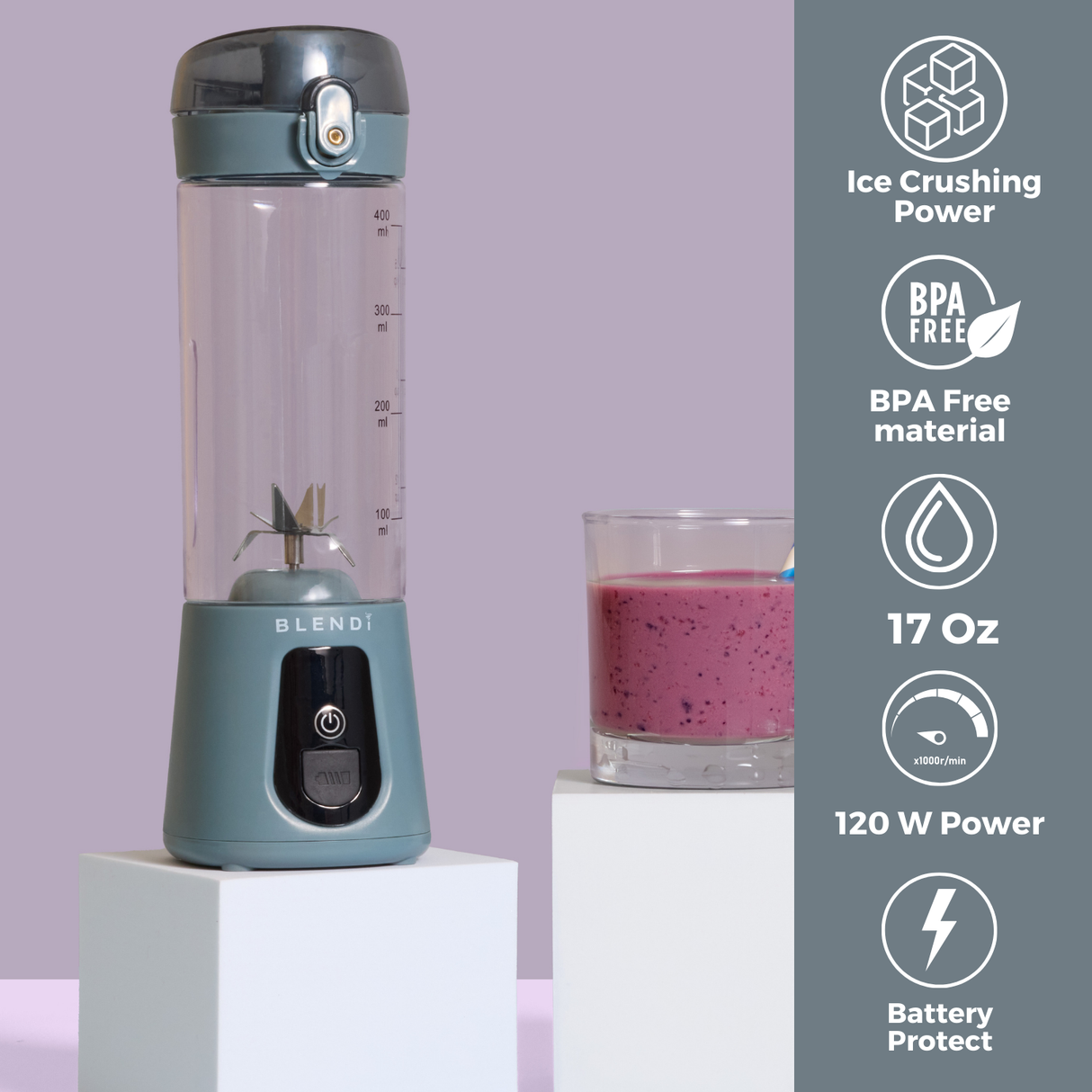 Pro+ Ice Crushing Portable Blender (17oz) from BLENDi