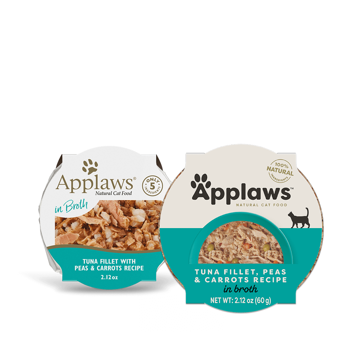 Applaws Natural Wet Cat Food Tuna Fillet, Peas & Carrots Recipe in Broth (2.12oz) from The Family Pet