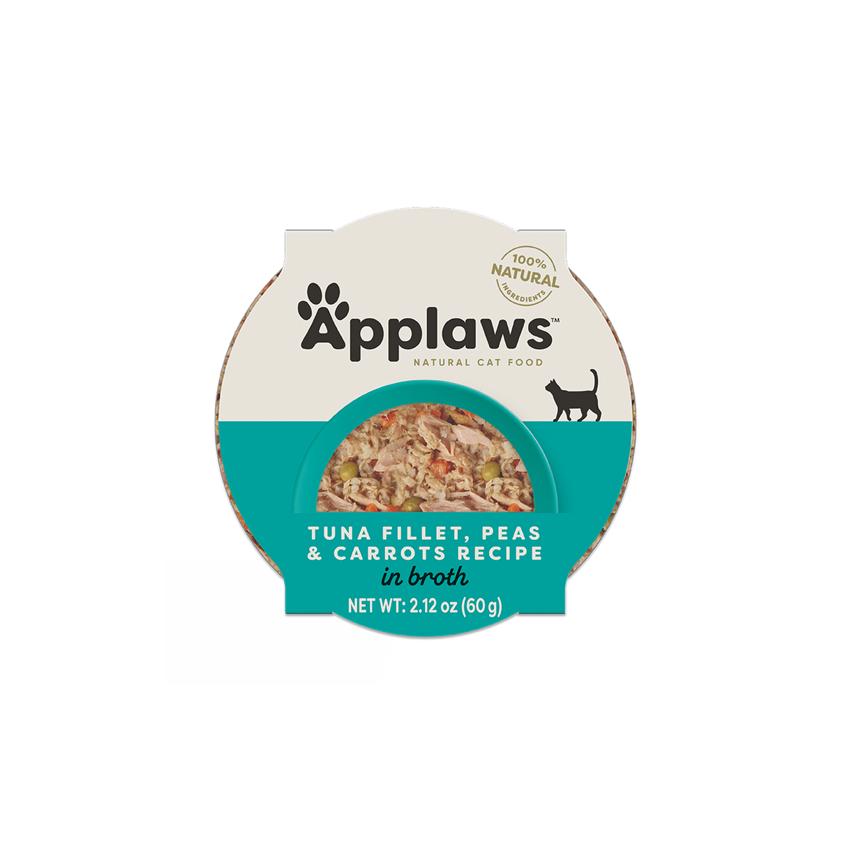 Applaws Natural Wet Cat Food Tuna Fillet, Peas & Carrots Recipe in Broth (2.12oz) from The Family Pet