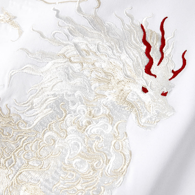 Gallant Lion Embroidery Tee from Niepce Inc