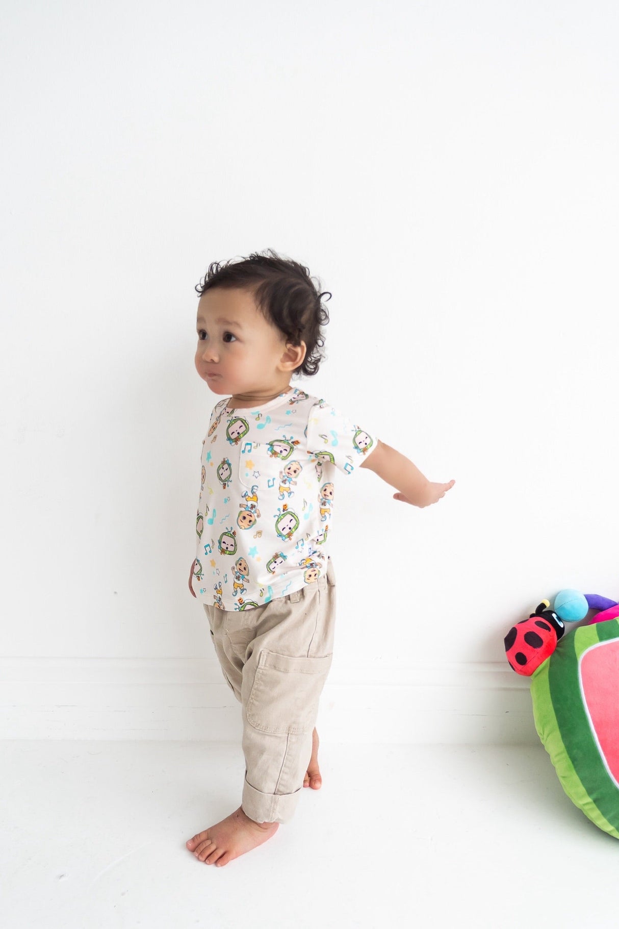 Dream Big Little Co x CoComelon JJ MUSICAL MELON DREAM POCKET TEE from DREAM BIG LITTLE CO
