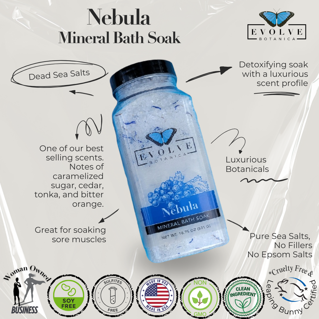 Mineral Soak - Nebula (Bath Salt) from Evolve Botanica
