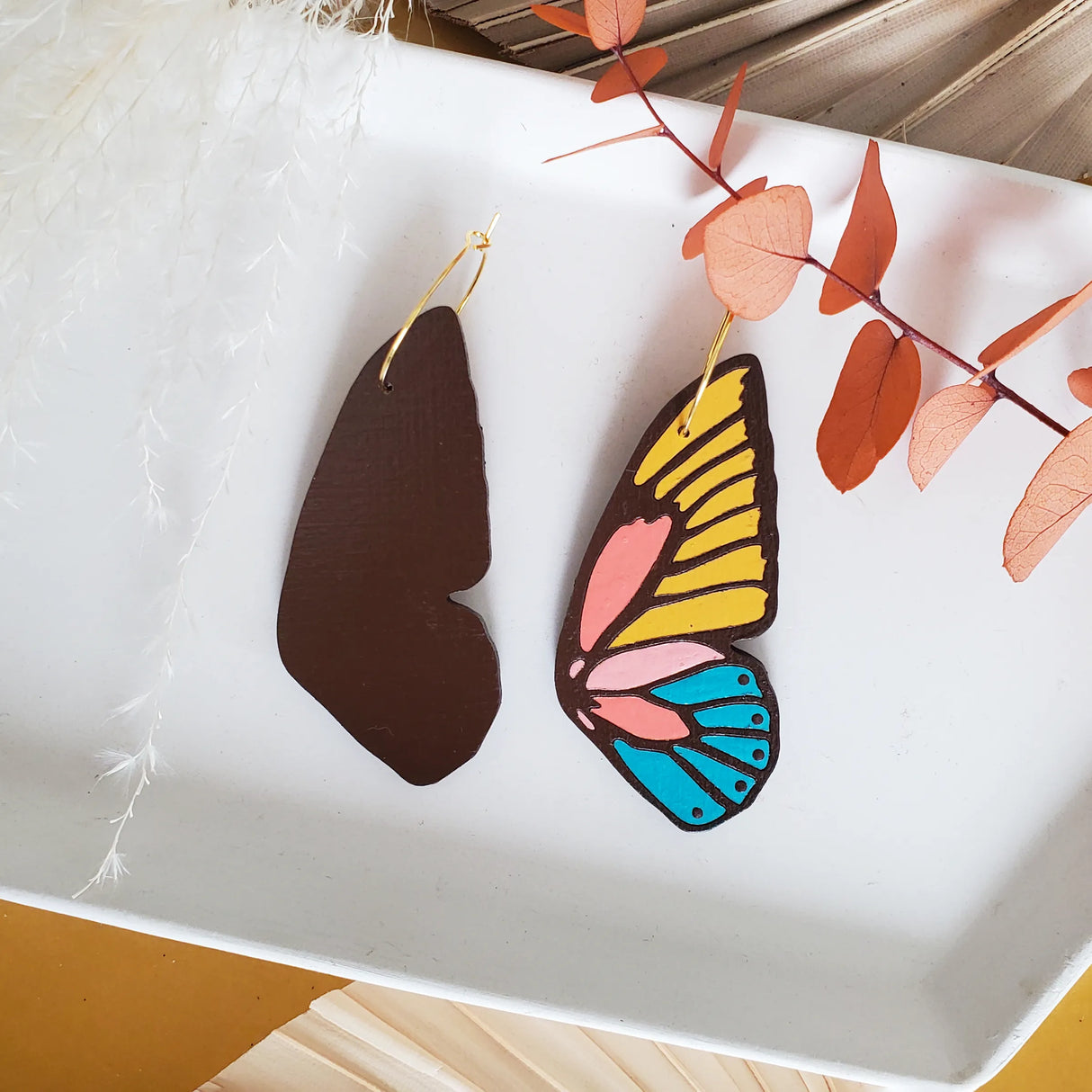 70s Butterfly Hoops from LE CHIC MIAMI