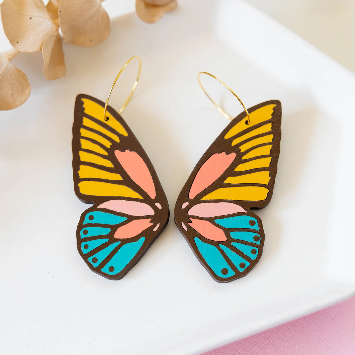 70s Butterfly Hoops from LE CHIC MIAMI