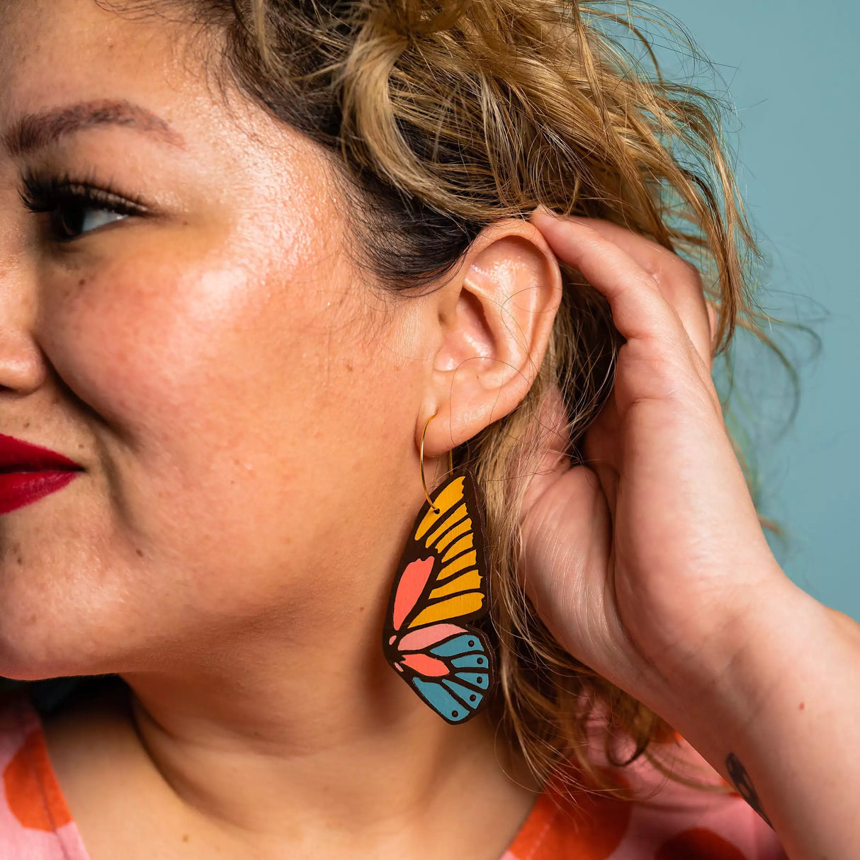 70s Butterfly Hoops from LE CHIC MIAMI