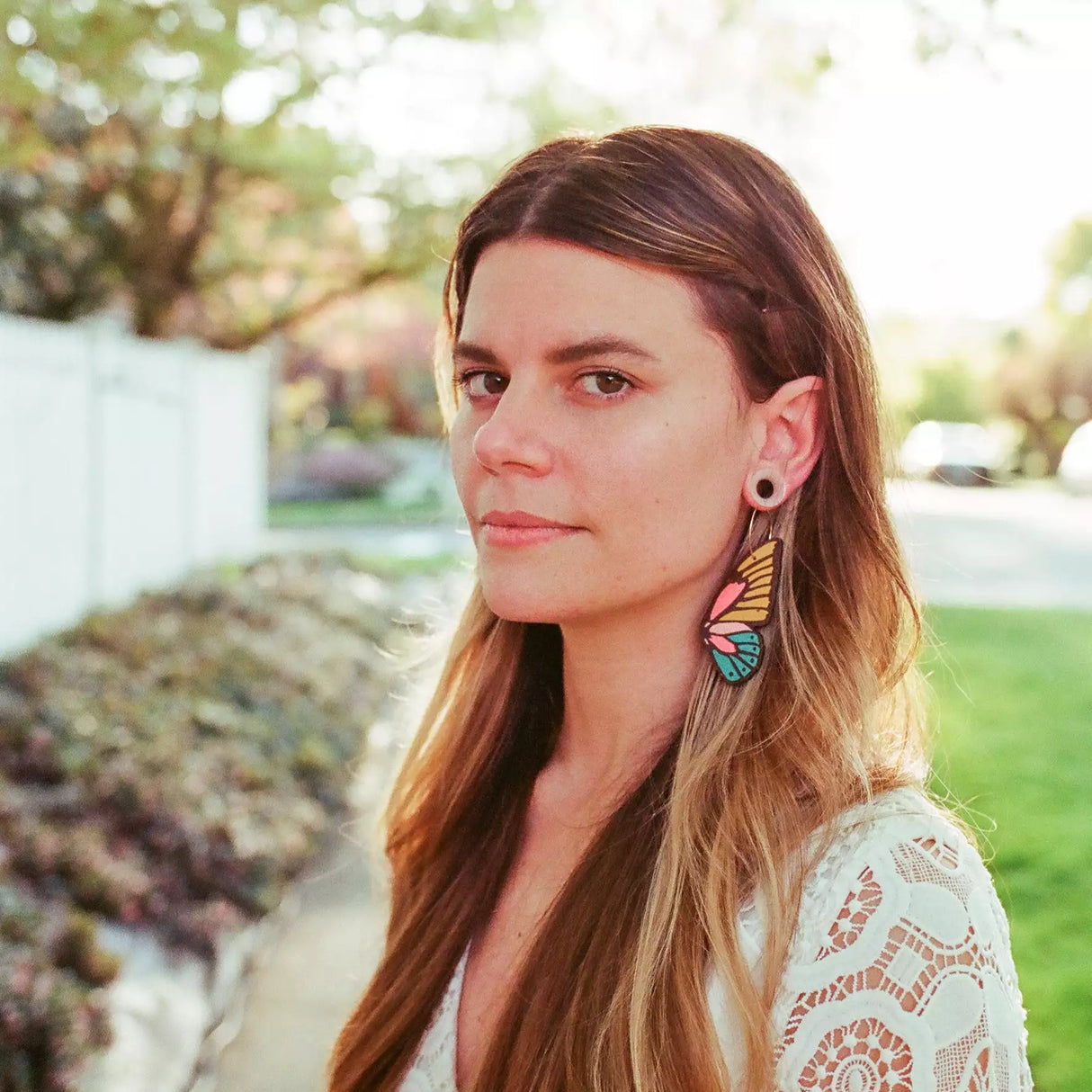 70s Butterfly Hoops from LE CHIC MIAMI